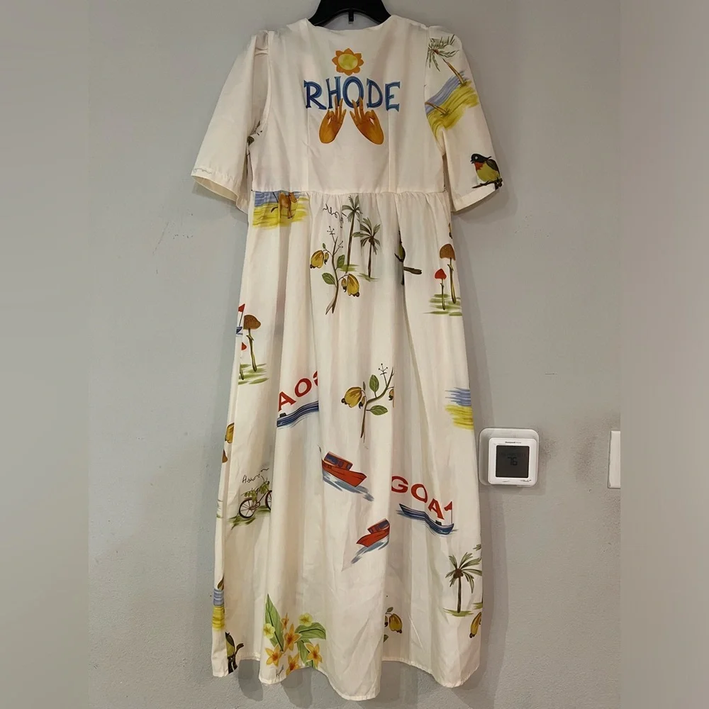 RHODE Karline Printed Dress size M - Picture 6 of 12